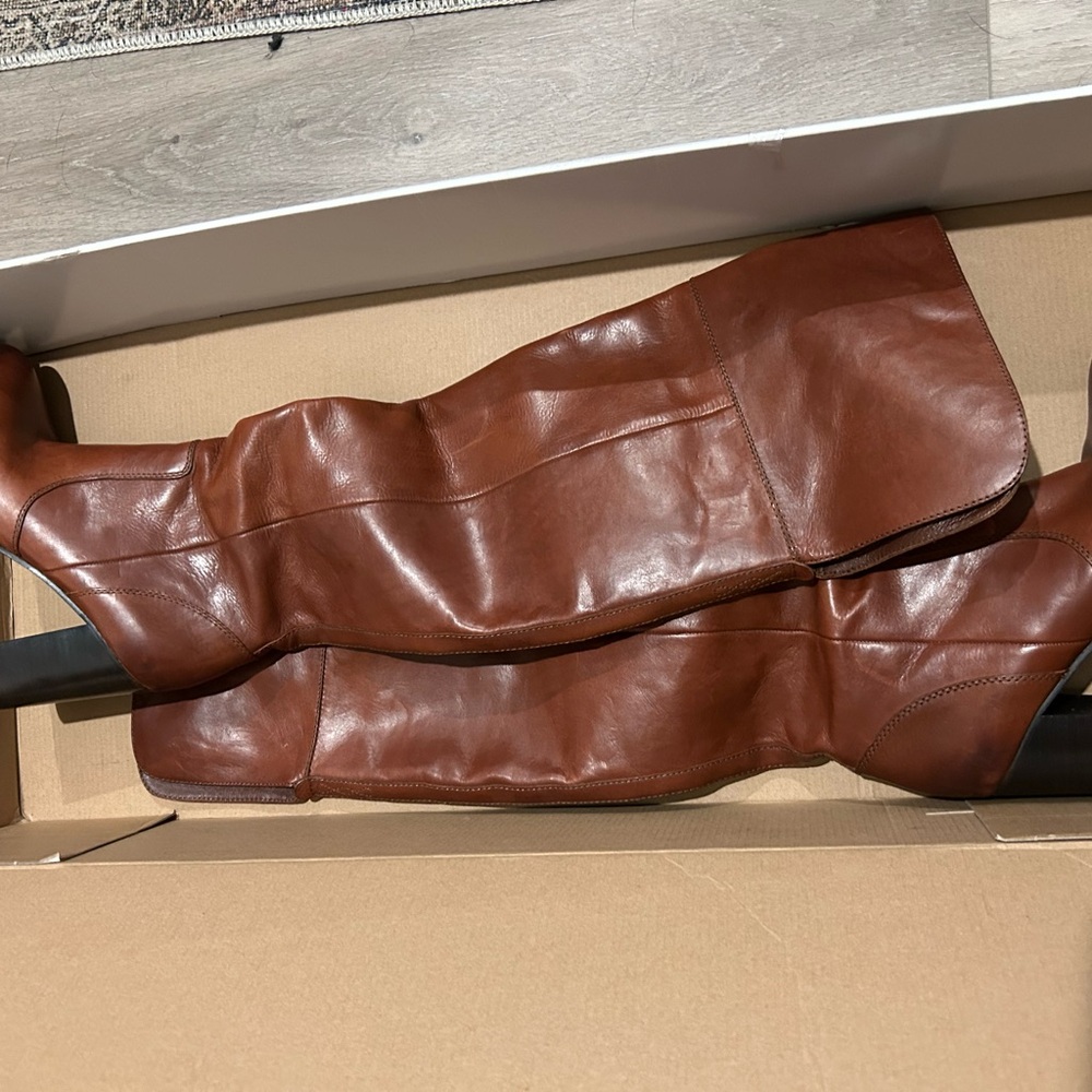 Frye Brown OTK Heeled Boots